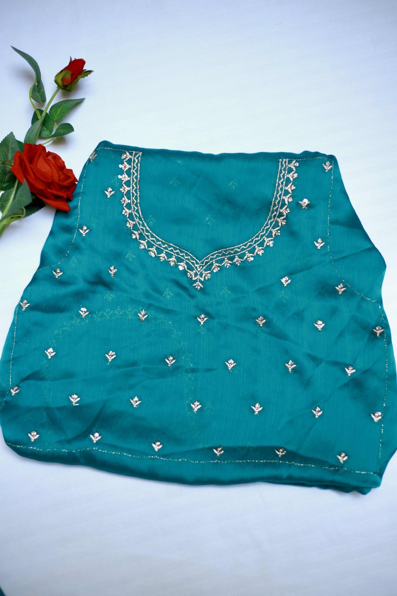 Flowy Embroidered border saree - Image 3