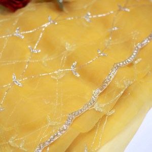 Yellow Crystal Saree