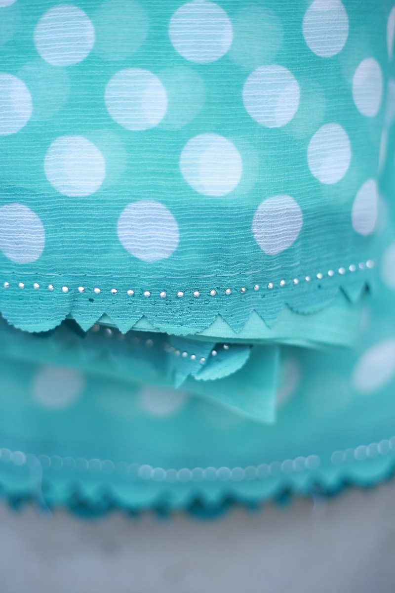 White Polka Dot Saree - Image 2