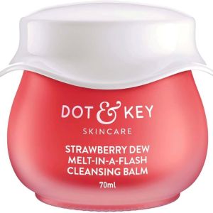 Dot & Key Strawberry Dew Cleansing Balm | For Clean, Smooth & Dewy Skin | Makeup Remover Balm
